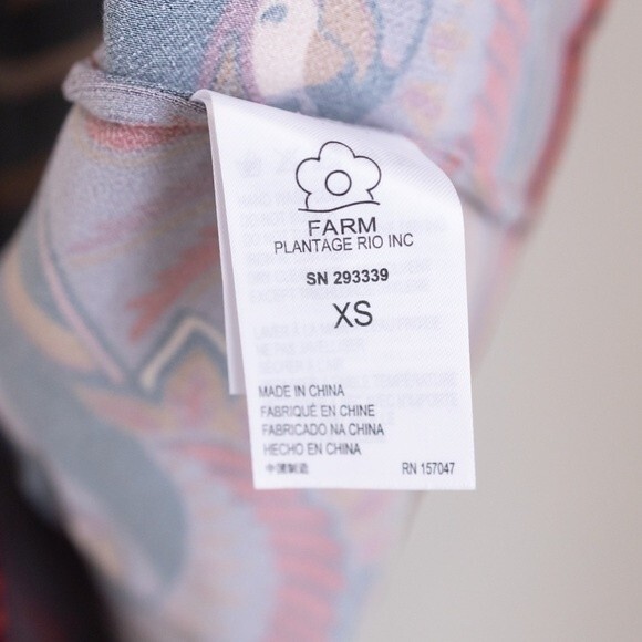 NEW Farm Rio Macaw Arabesque Mini Wrap Robe Dress Red Satin Size XS - Picture 10 of 14